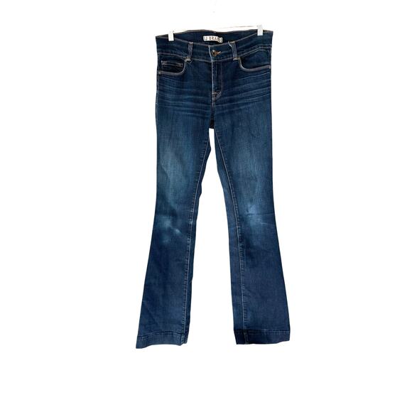 J Brand Dark Wash Slim Fit Mid Rise Hutton Boot Leg Jean Size 27 Style 819C012 - Picture 1 of 11